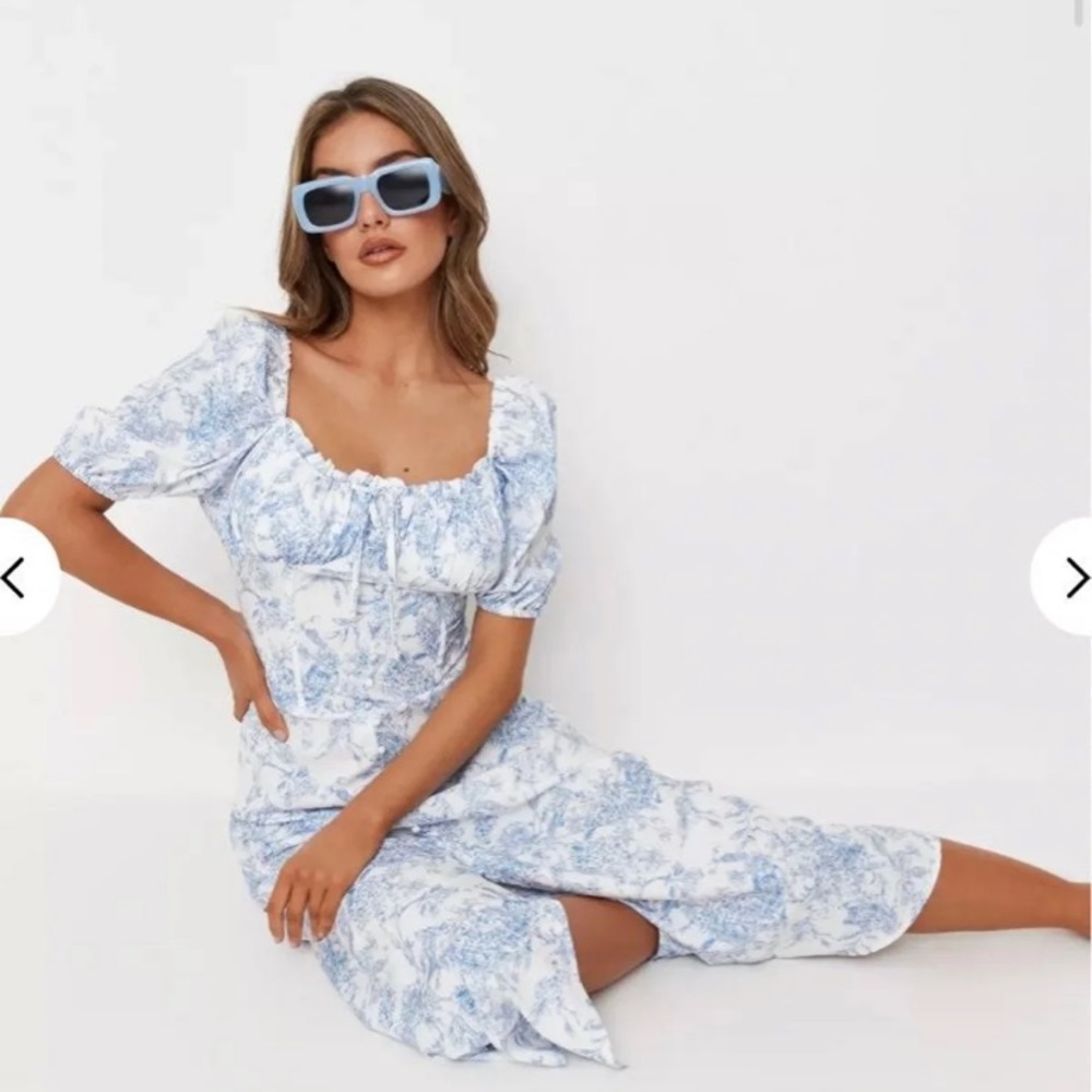 Milkmaid midi dress